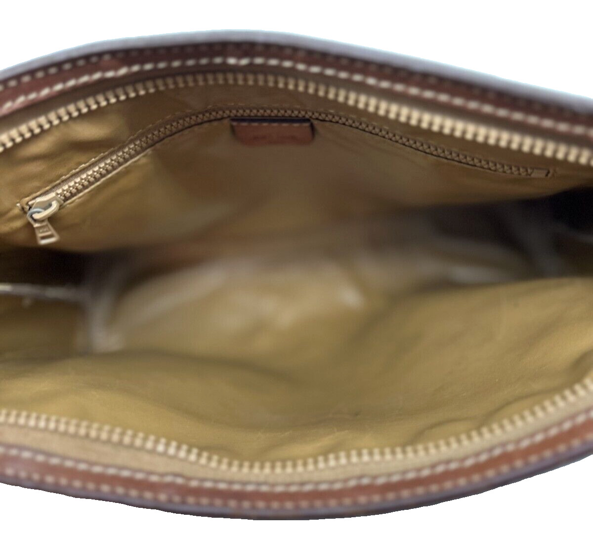 CELINE Macadam Clutch Bag Pouch PVC Beige Leather M07