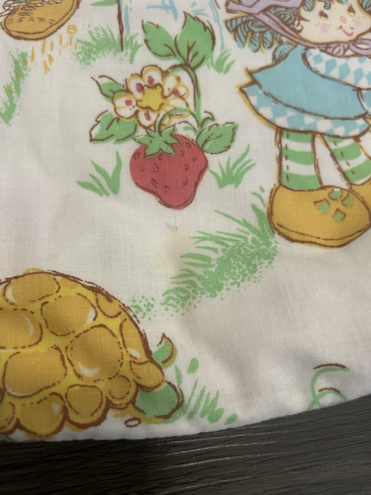 VTG 80s Strawberry Shortcake American Greetings Fabric Tote Shoulder Bag