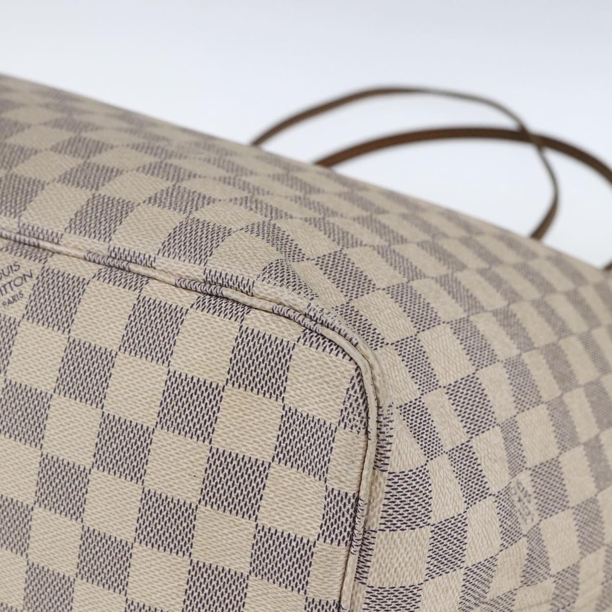 LOUIS VUITTON Damier Azur Neverfull GM Tote Bag N41360 LV Auth 168134