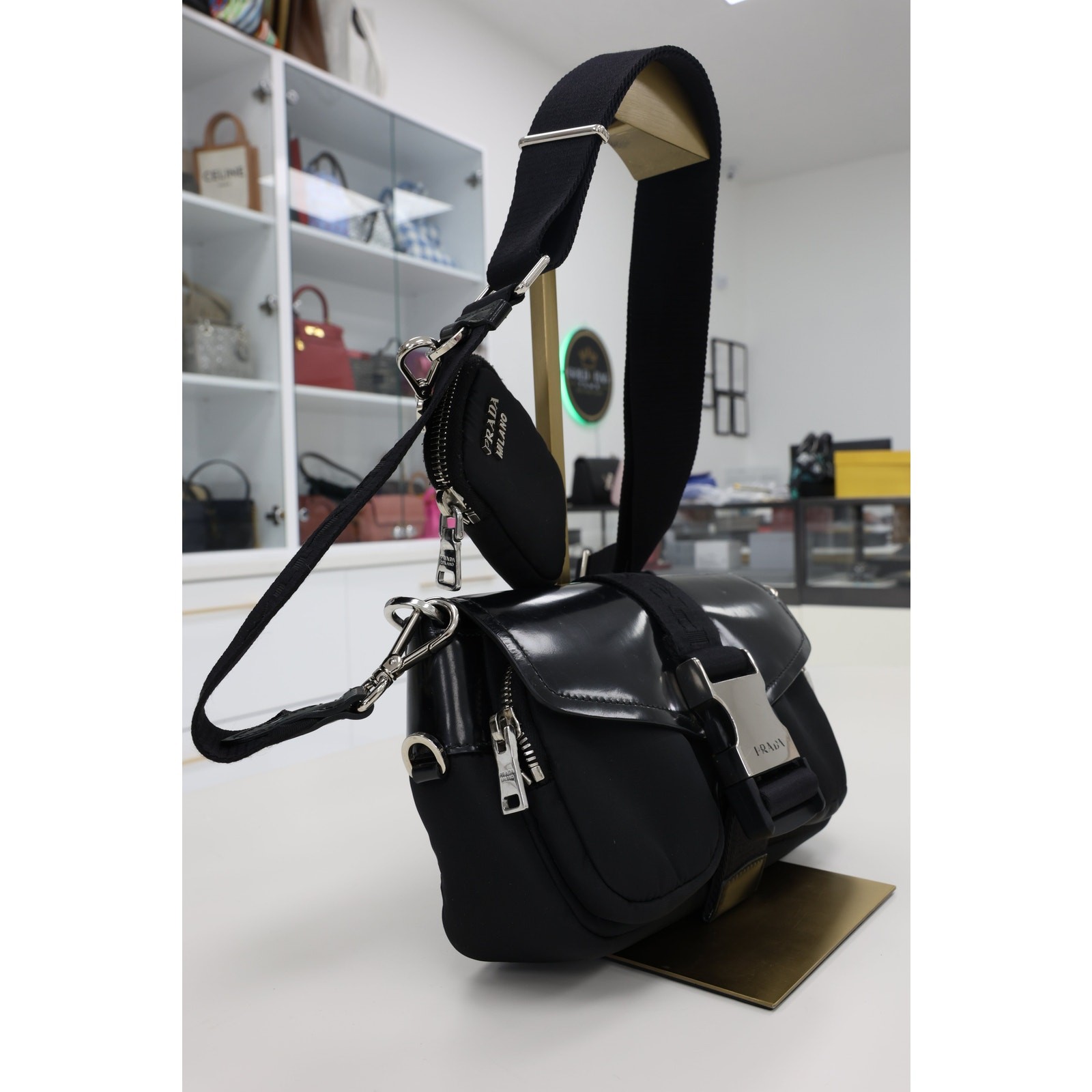 PRADA POCKET CROSSBODY HANDBAG