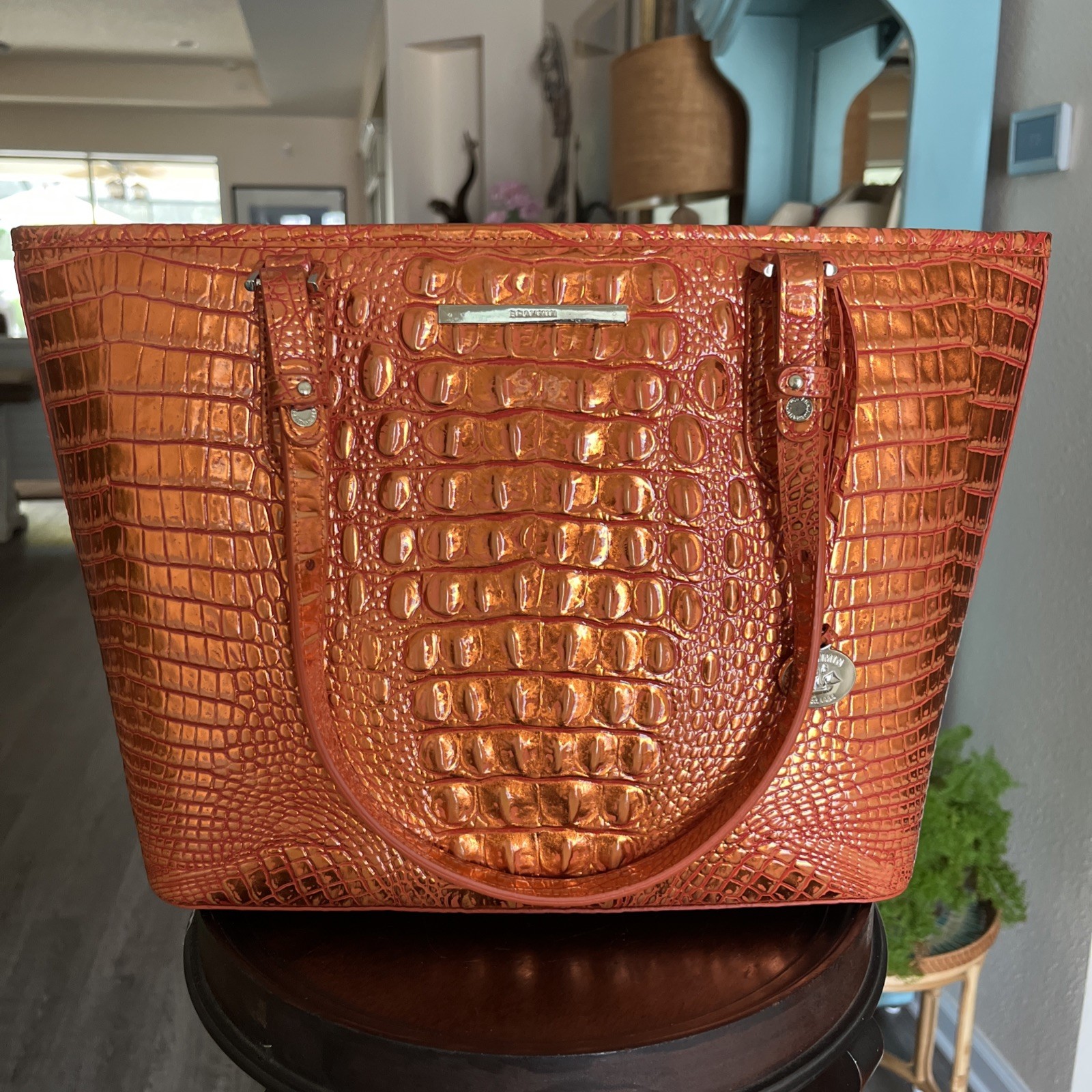 Brahmin Orange Potion Medium Asher Shoulder Bag/Tote Hard To Find 🧡