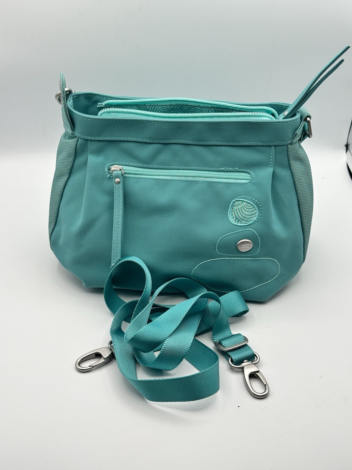 Haiku Sea Mist Blue Convertible Crossbody Hand Carry Shoulder Bag