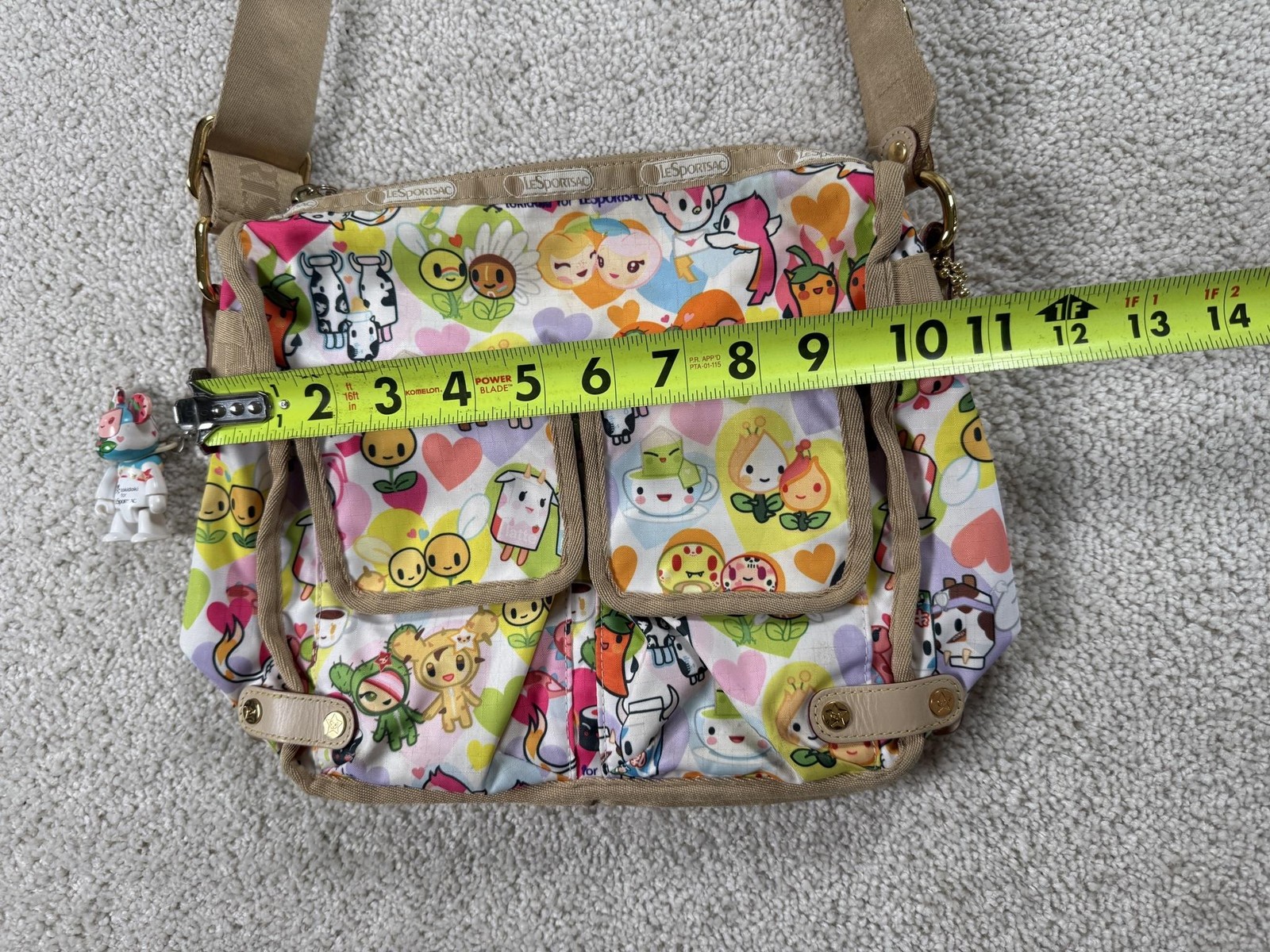 Le SportSac Crossbody Bag Womens Medium Multicolor Tokidoki Character Print