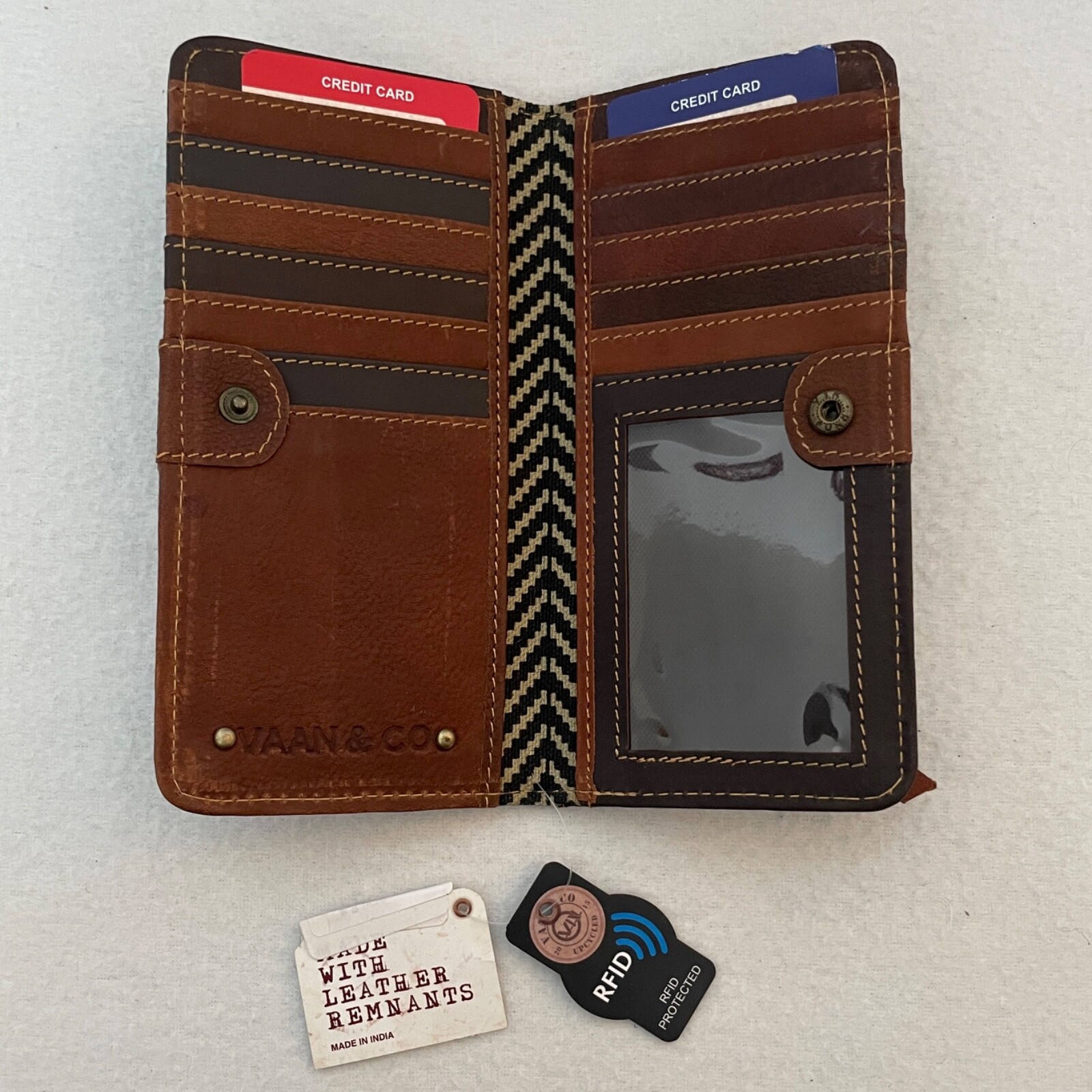 Vaan Co. Grayson Herringbone Crossbody Upcycled Card Case & Crossbody Bag NWT