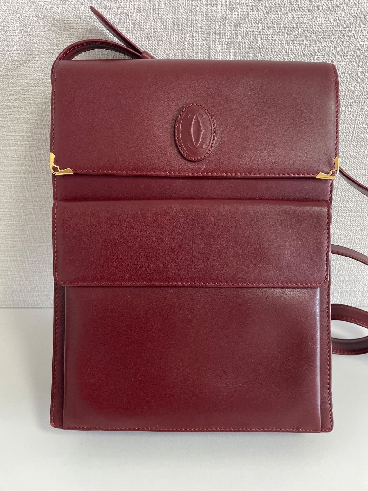 Cartier Shoulder Bag Must De Leather Vintage Authentic Deadstock Not Used