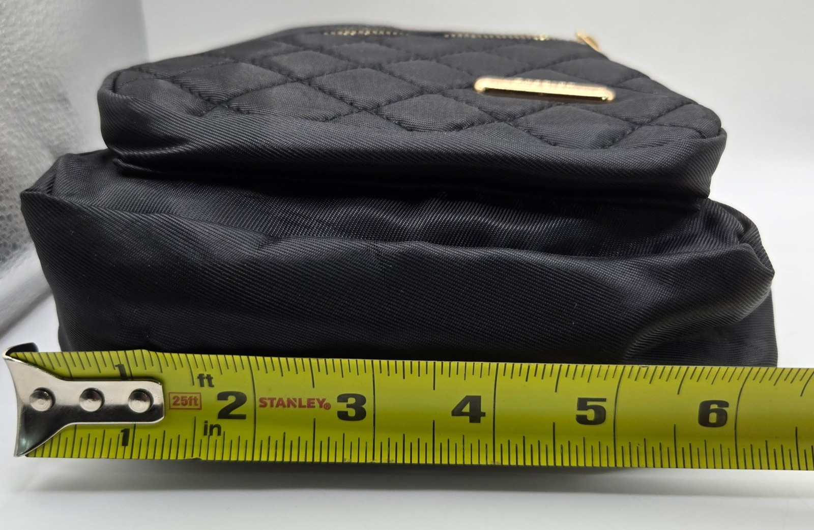 Single Strap Crossbody Backpack BLACK/GOLD Quilted Fashion Jingpin Creations New