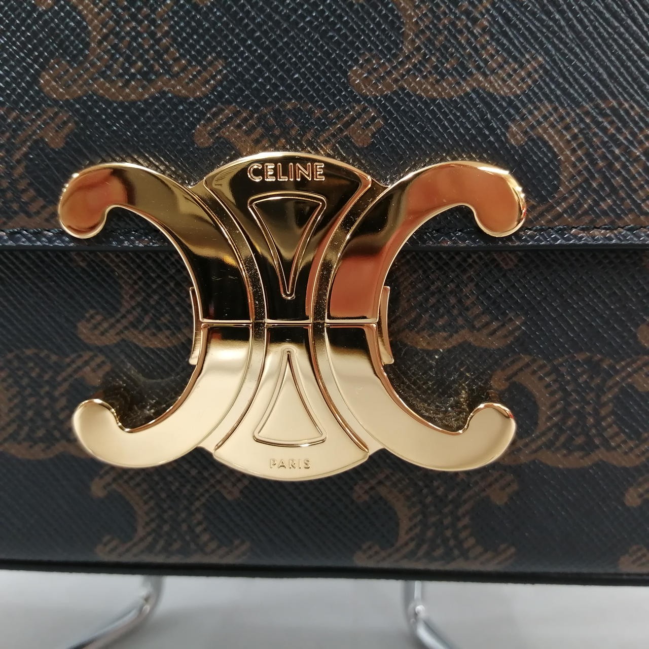 CELINE 194142 Claude Triomphe Shoulder Bag