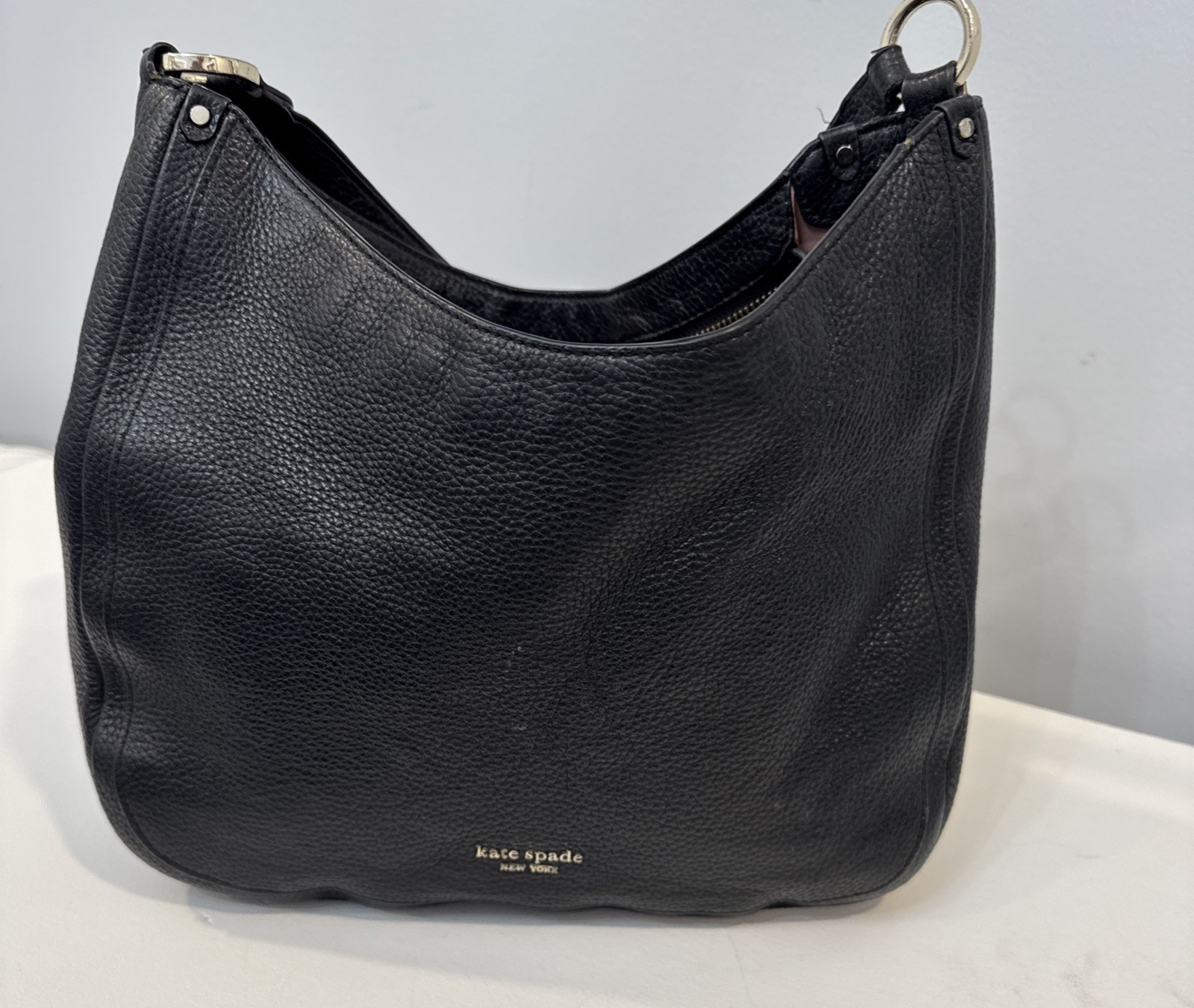 Kate Spade – Over The Shoulder Bag – Black Pebble Leather – Good Condition