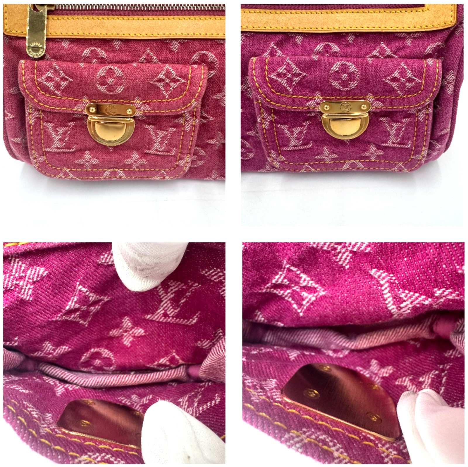 Louis Vuitton Denim Neo Speedy Boston Hand Bag Monogram Pink M95214 #SP0026