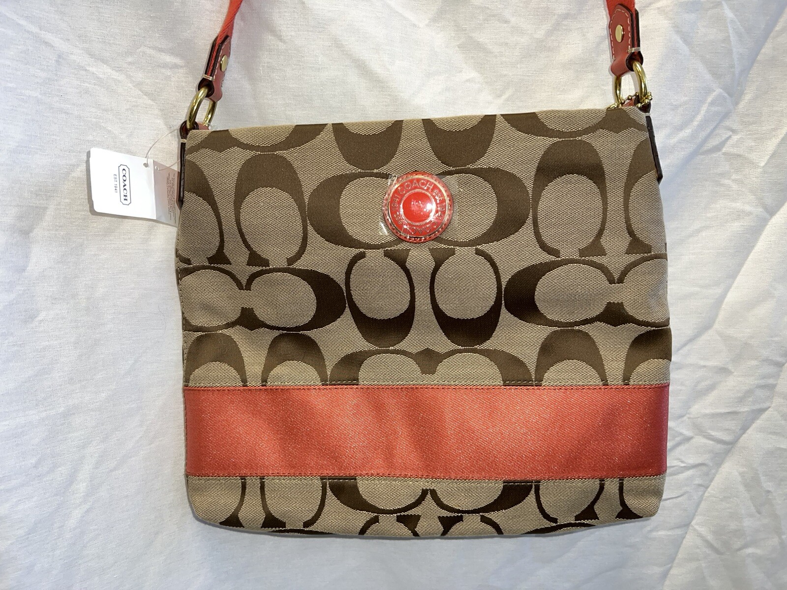 Authentic Coach / Persimmon SIS File Swingpack Bag