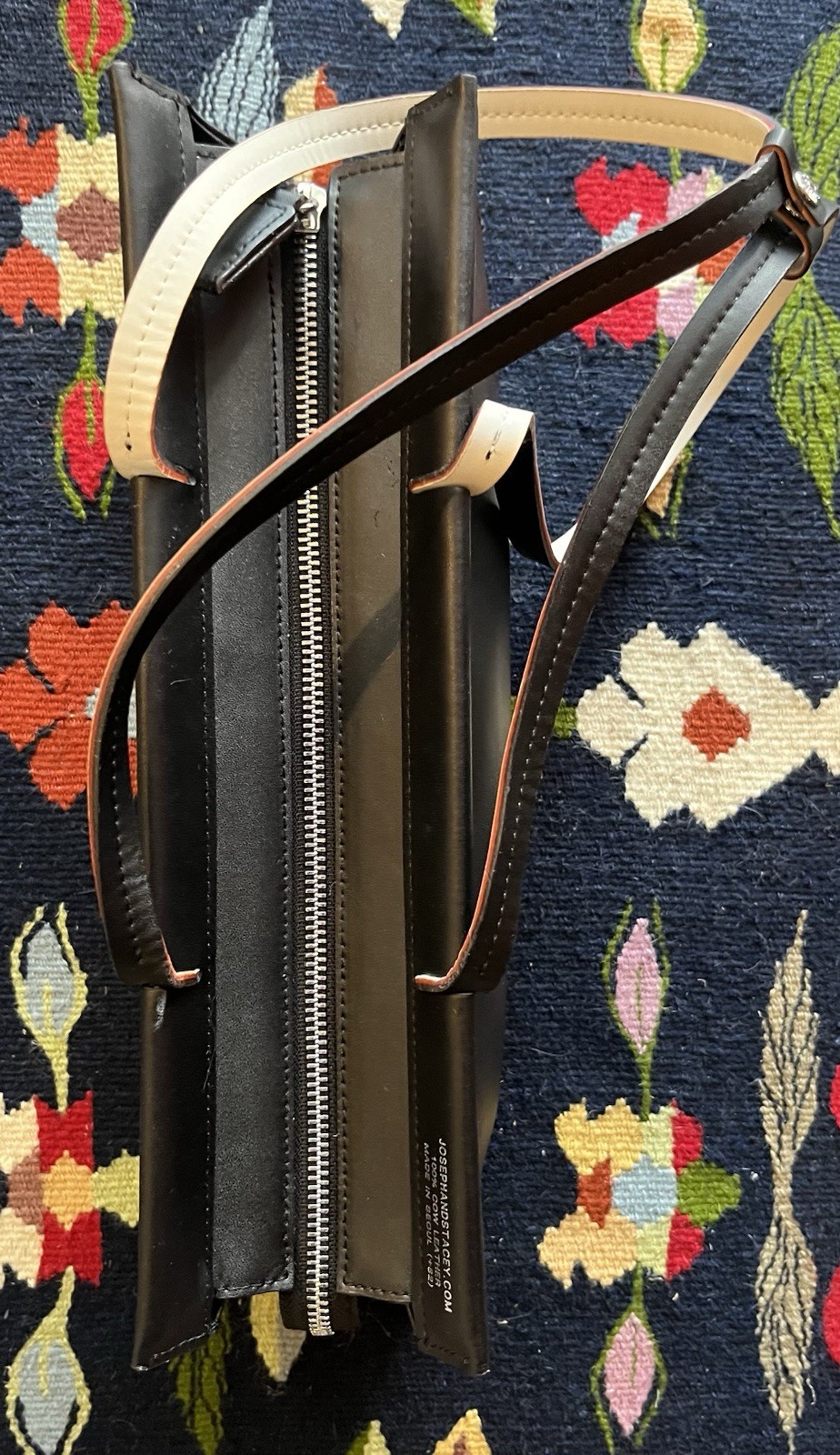 EUC $298 Joseph & Stacey Diana Purse Tote Bag Black Leather Seoul, South Korea