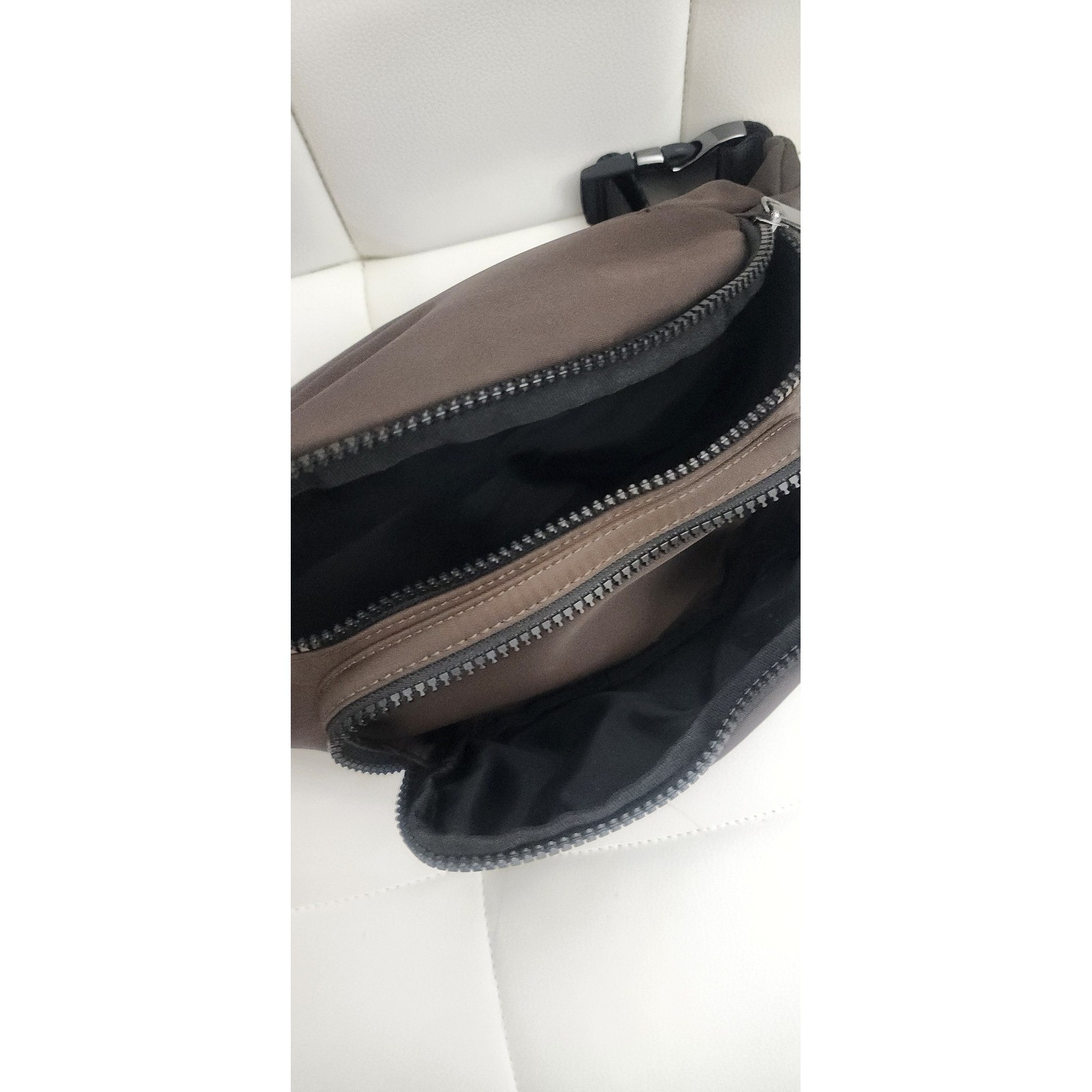 Alo Yoga Explorer Fanny Pack Espresso Brown Belt Bag Crossbody Adjustable Strap