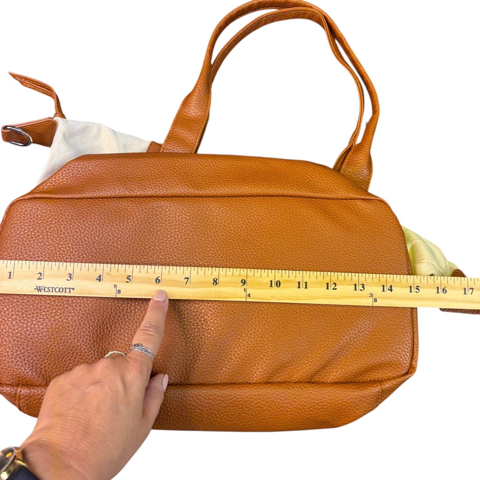 Graf Lantz Canvas & Leather Tote Bag | Cream Tan Carryall Crossbody Detach Strap