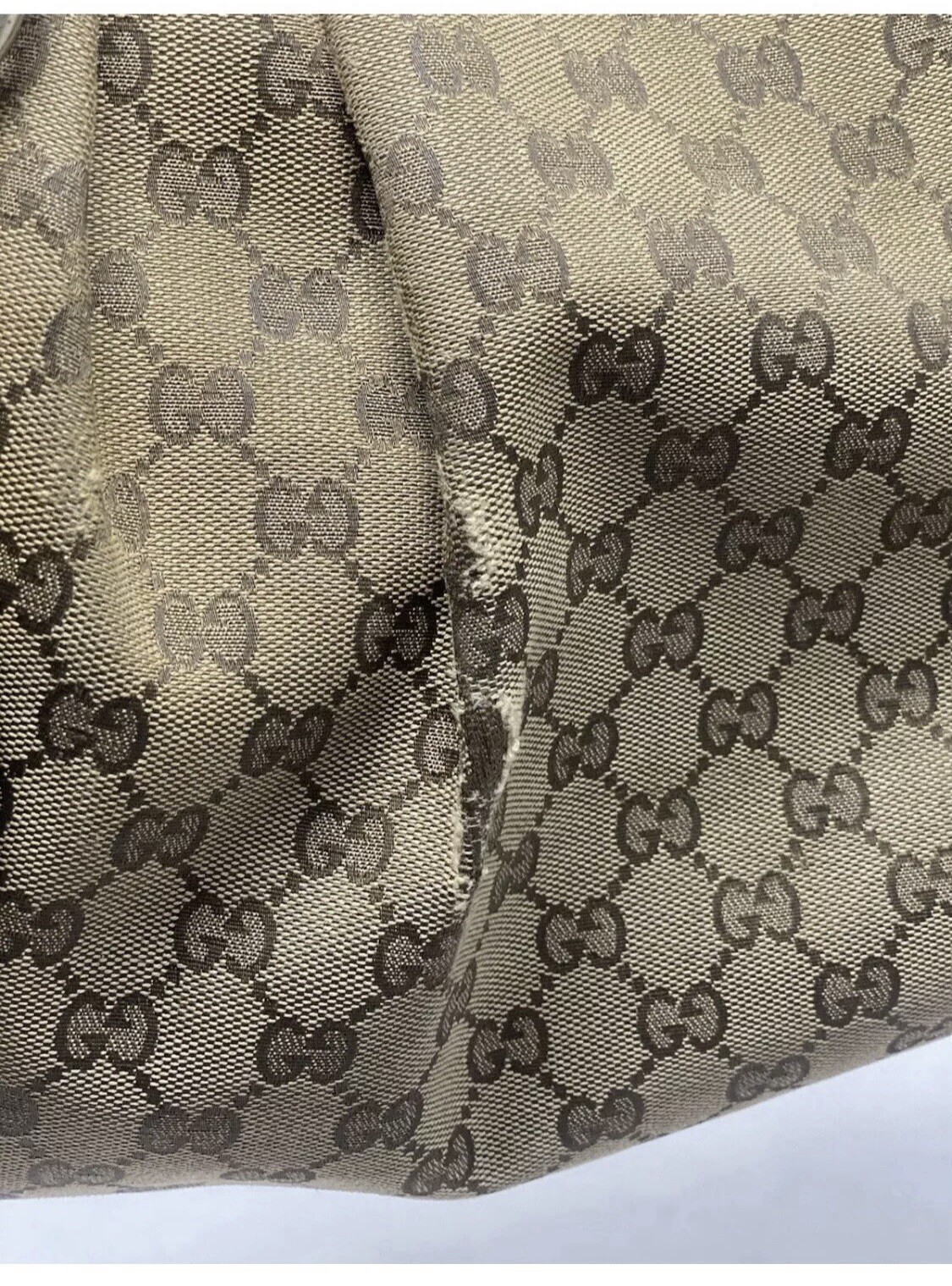 Gucci Hand Bag Brown Canvas 1270638 Hobo Sukey