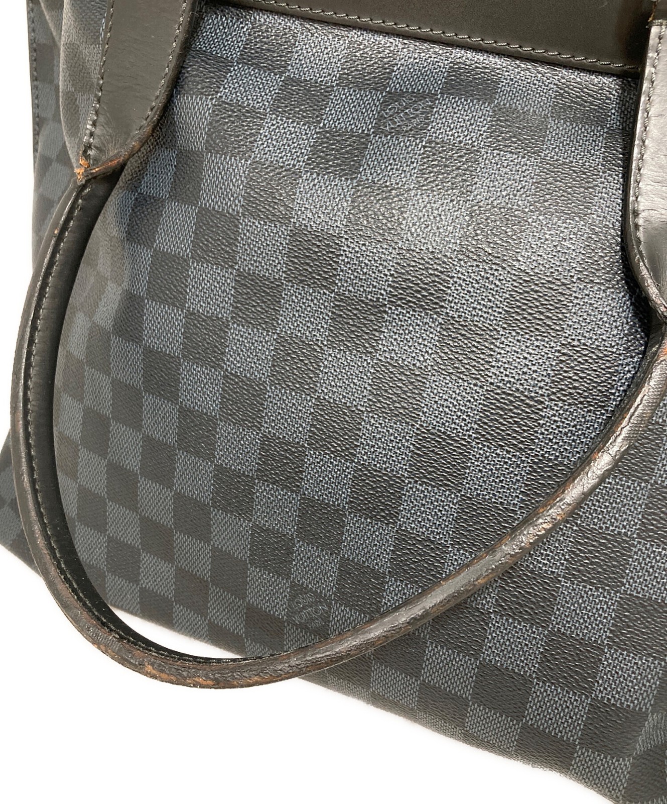 Louis Vuitton Cabas N41397 Coated Canvas Navy Tote Bag #TFB14455