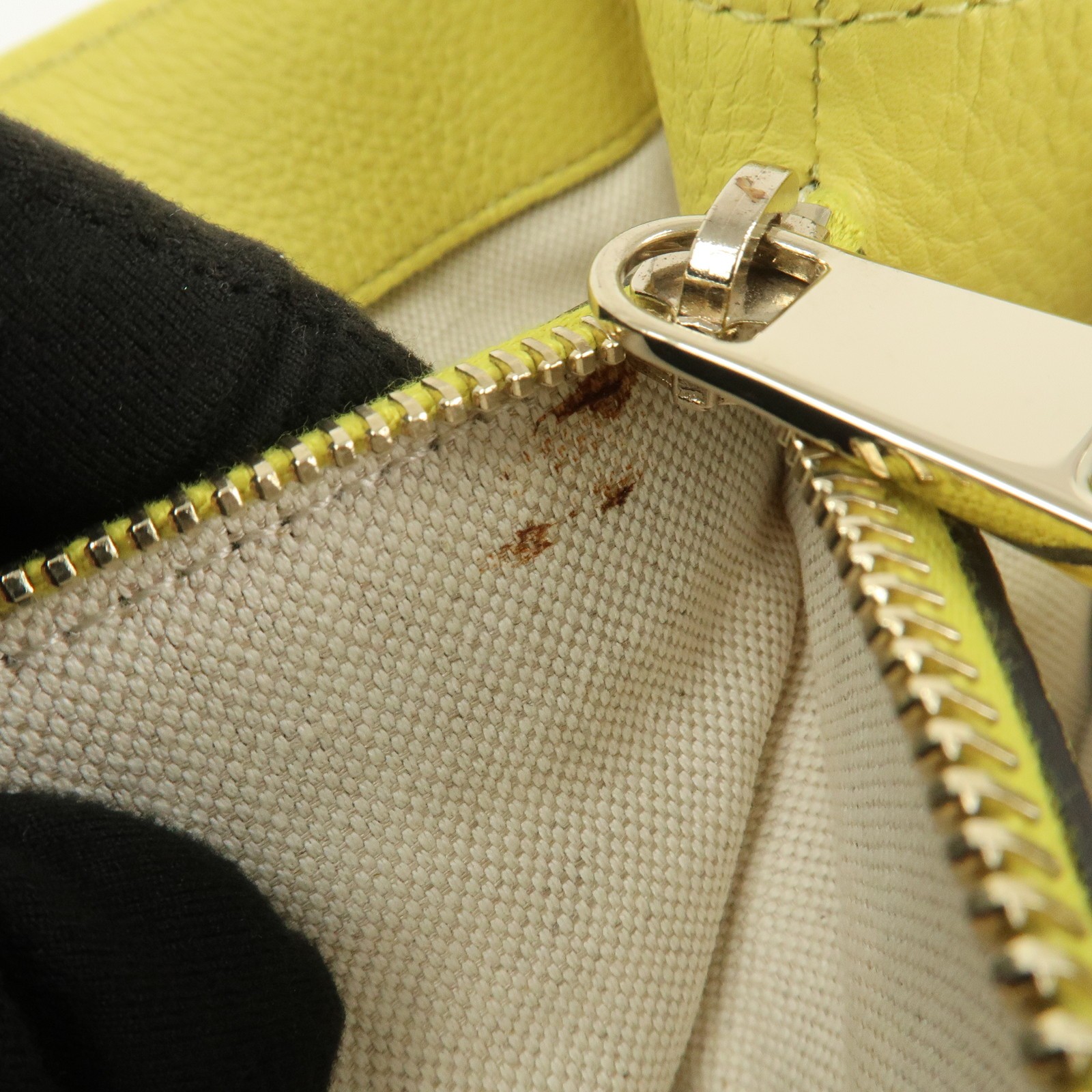 Gucci Bamboo Shopper Large Tote Bag 2WAY Hand Bag Yellow 323658 Auth Used