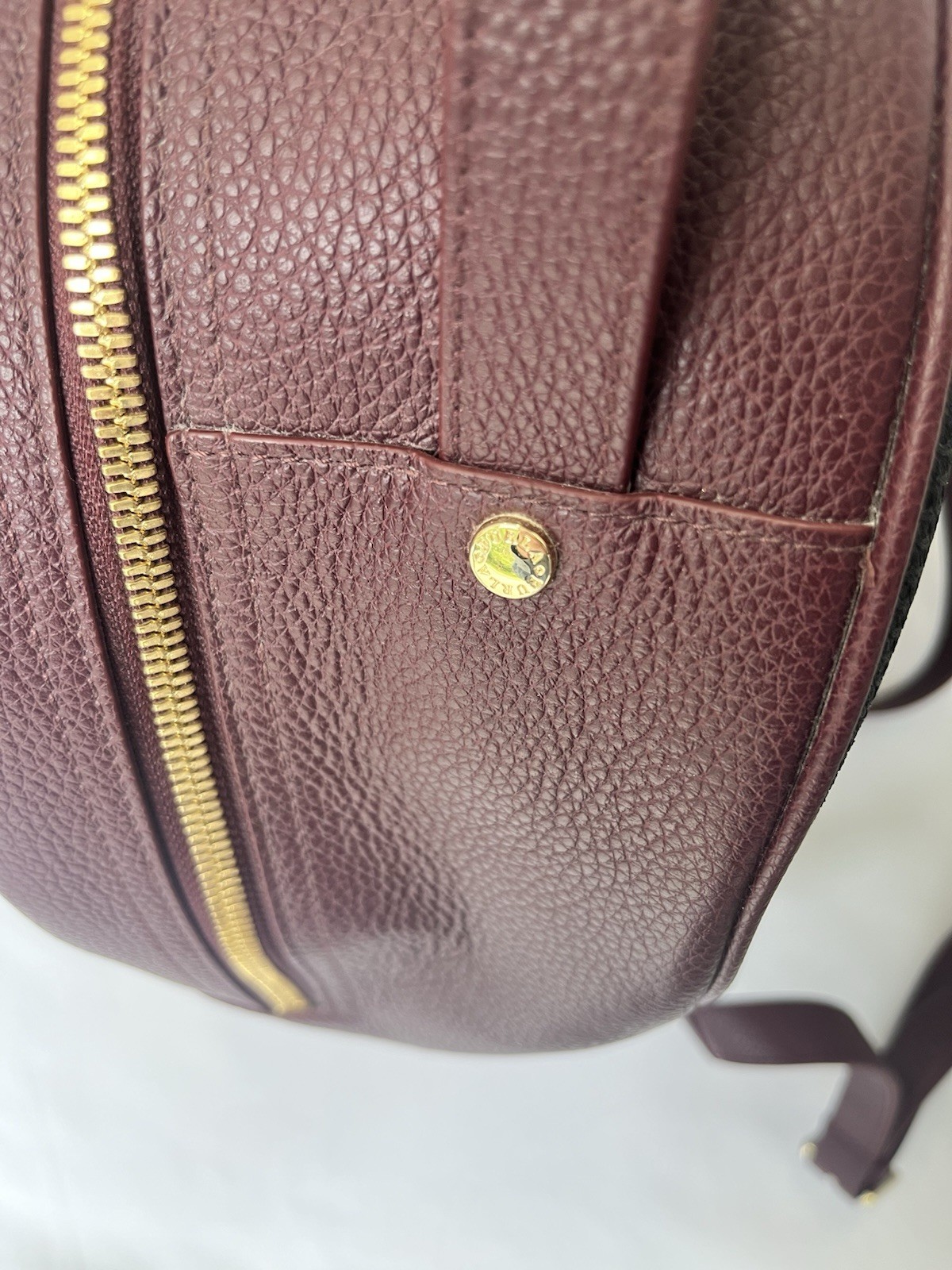Furla Leather Backpack Burgundy Model Bag