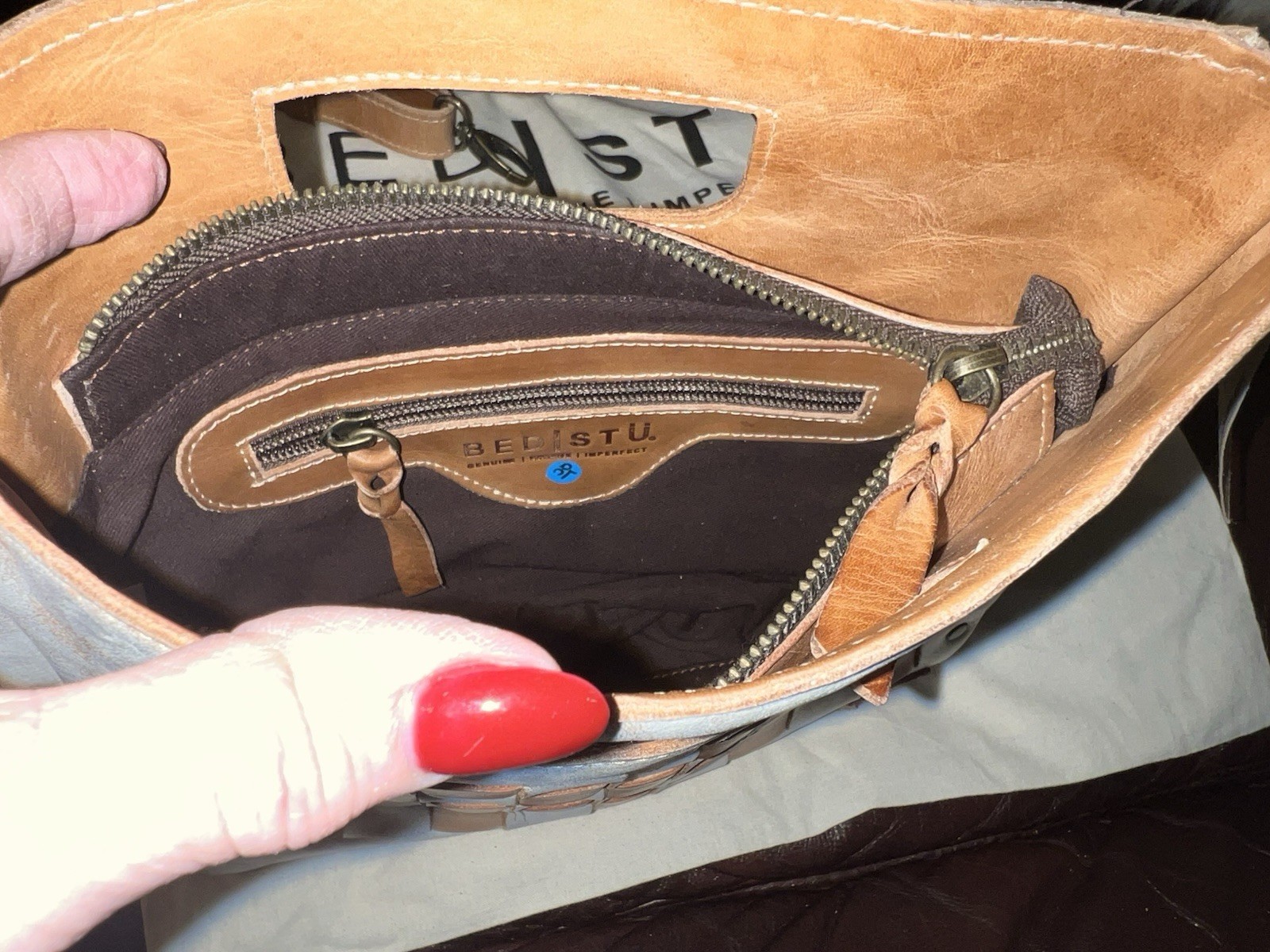 BED STU Keiki Bag Nectar Lux Tan Rustic Handbag Purse NWT $235