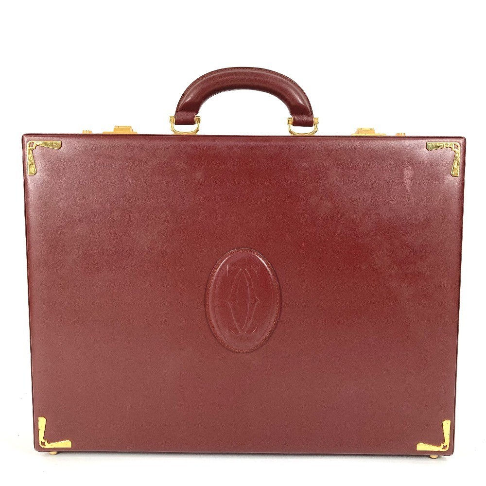 CARTIER Logo Must de Line Attache case Bag Hand Bag Tote Bag Business bag