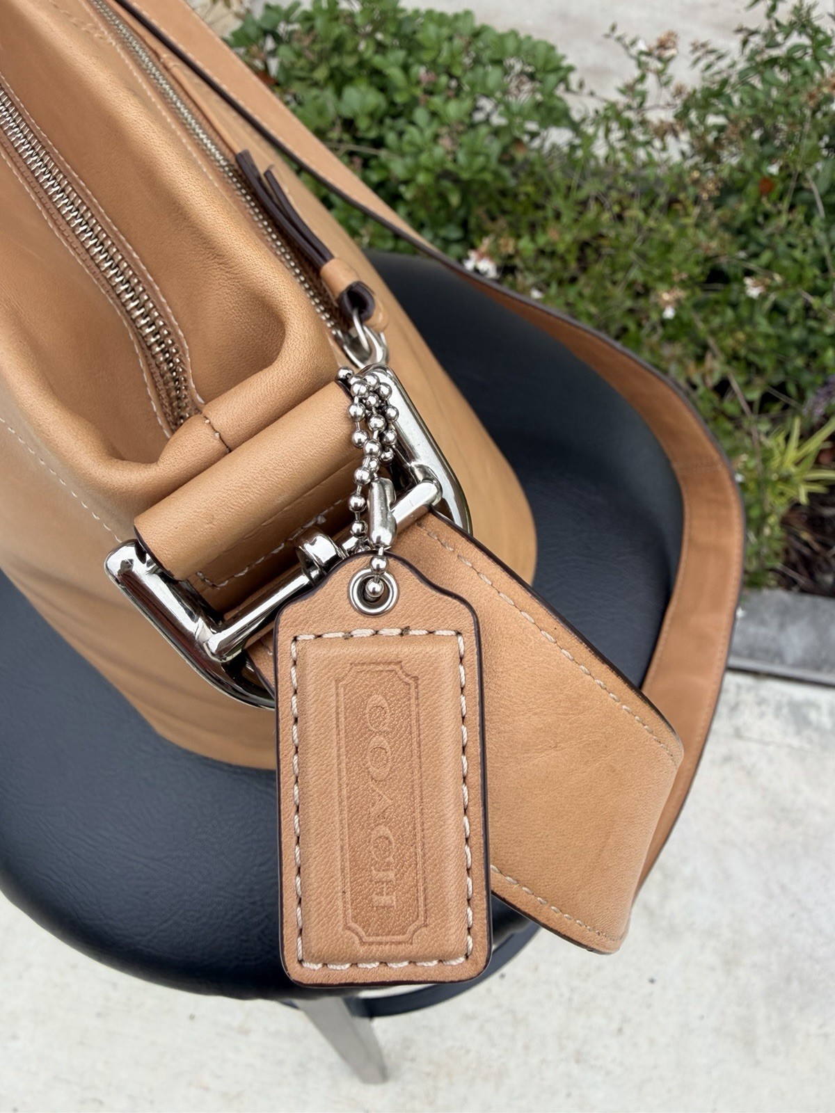 Coach Legacy Leather Hobo Shoulder Bag – Camel/Tan