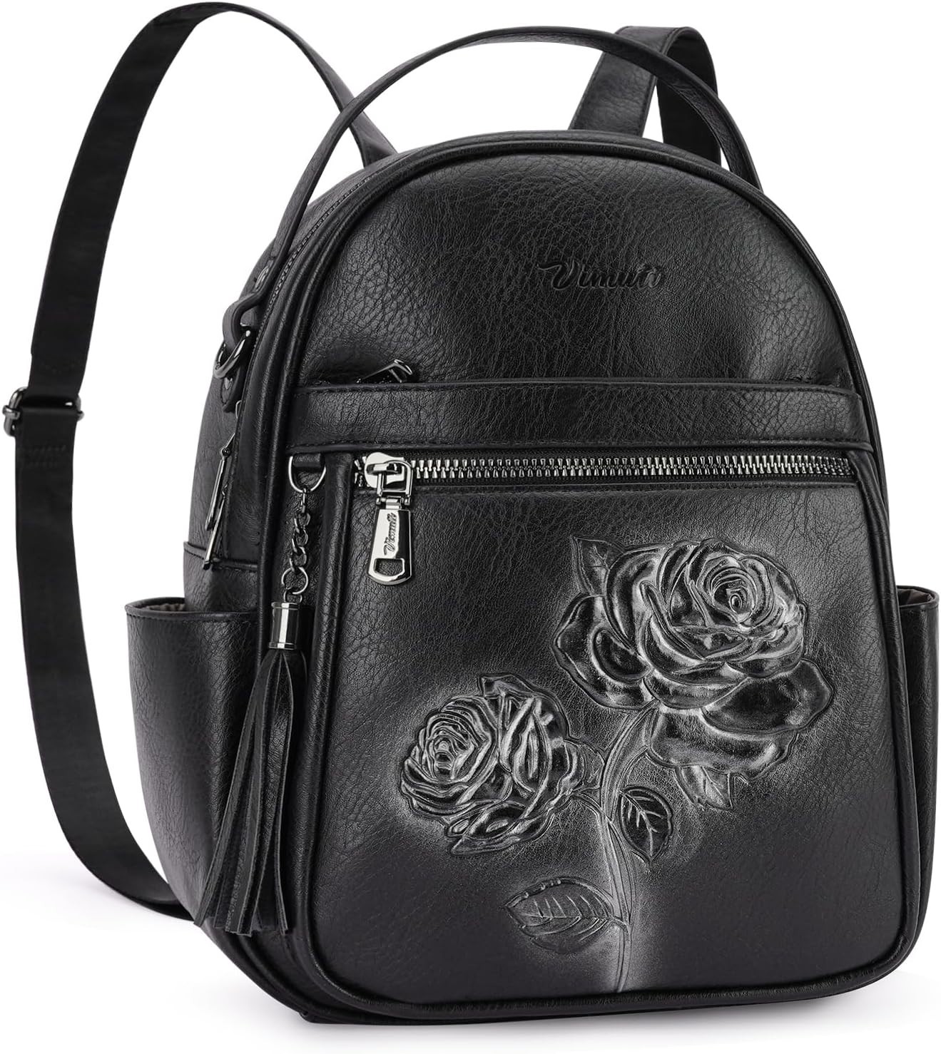 Women’s Embossed Leather Mini Backpack Purse Fashion Travel Shoulder Bag Daypack