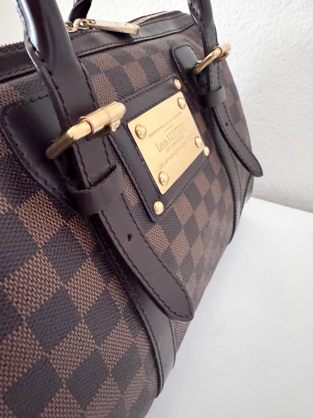 AUTHENTIC LOUIS VUITTON Berkeley Damier Ebene Satchel Bag-EXCELLENT Condition