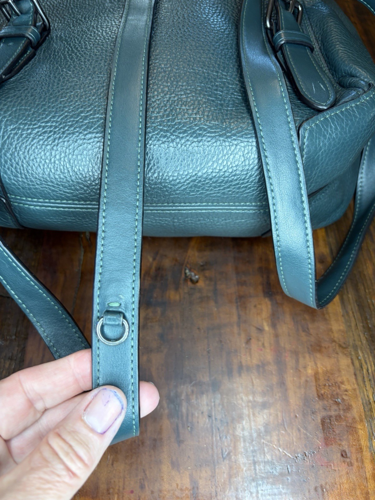 Authentic Coach Kleo Mixed Material Backpack Forest Green C7253 Unisex Bag Tote