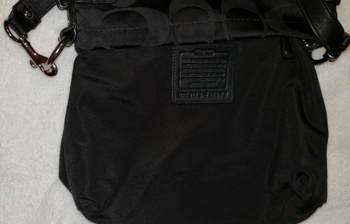 Coach No. K1173-F18862 Signature Black Canvas/Leather