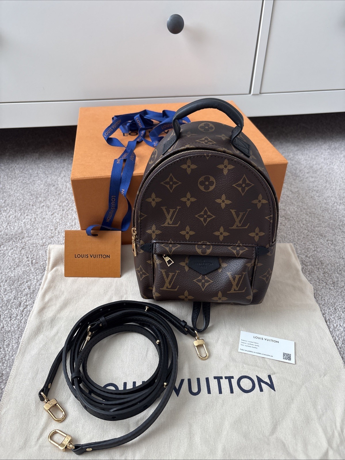 New Authentic Louis Vuitton Palm Spring Mini Backpack Monogram Canvas M44873