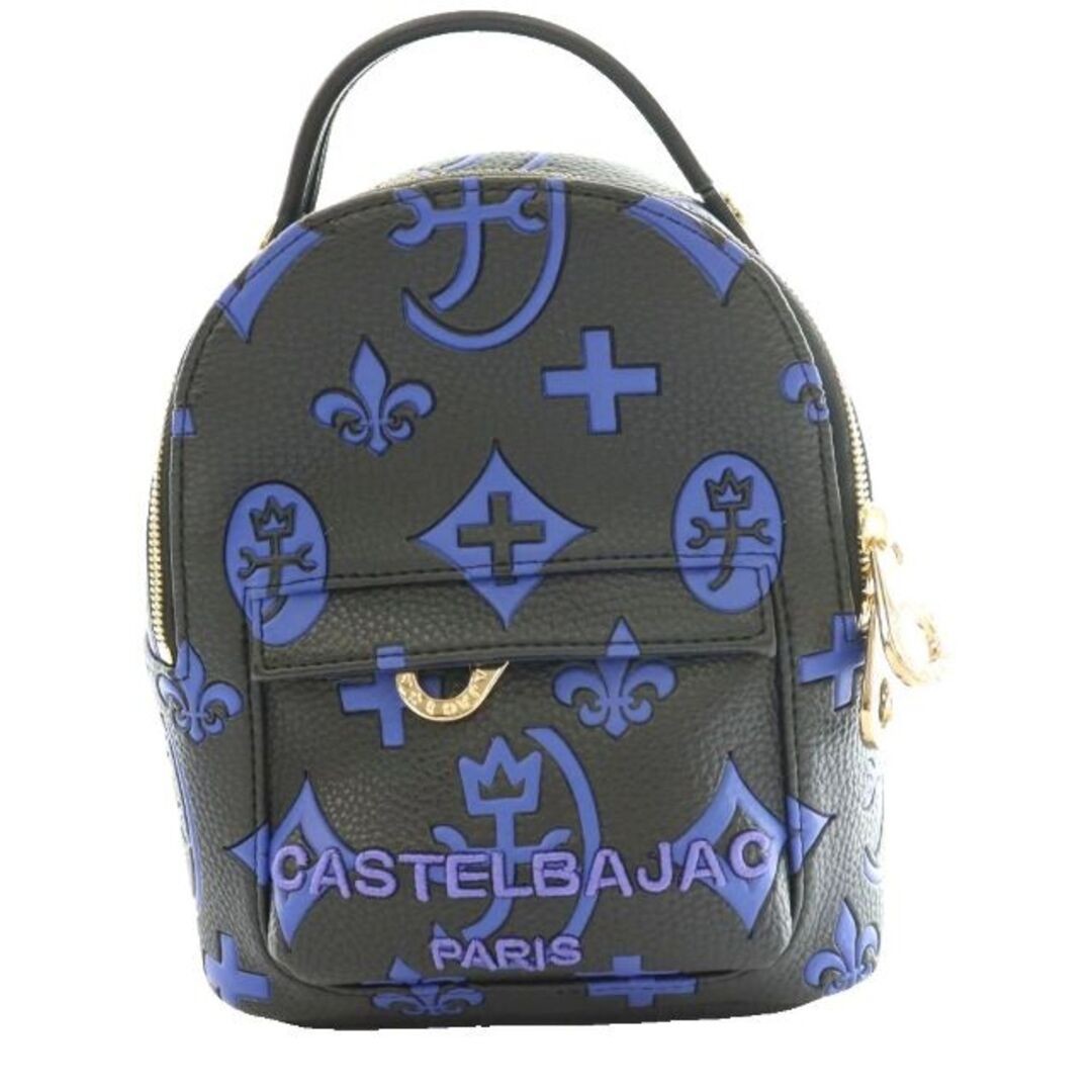 Castelbajac Clare Series Mini Backpack Day Bag Monogram Leather Logo Total Used