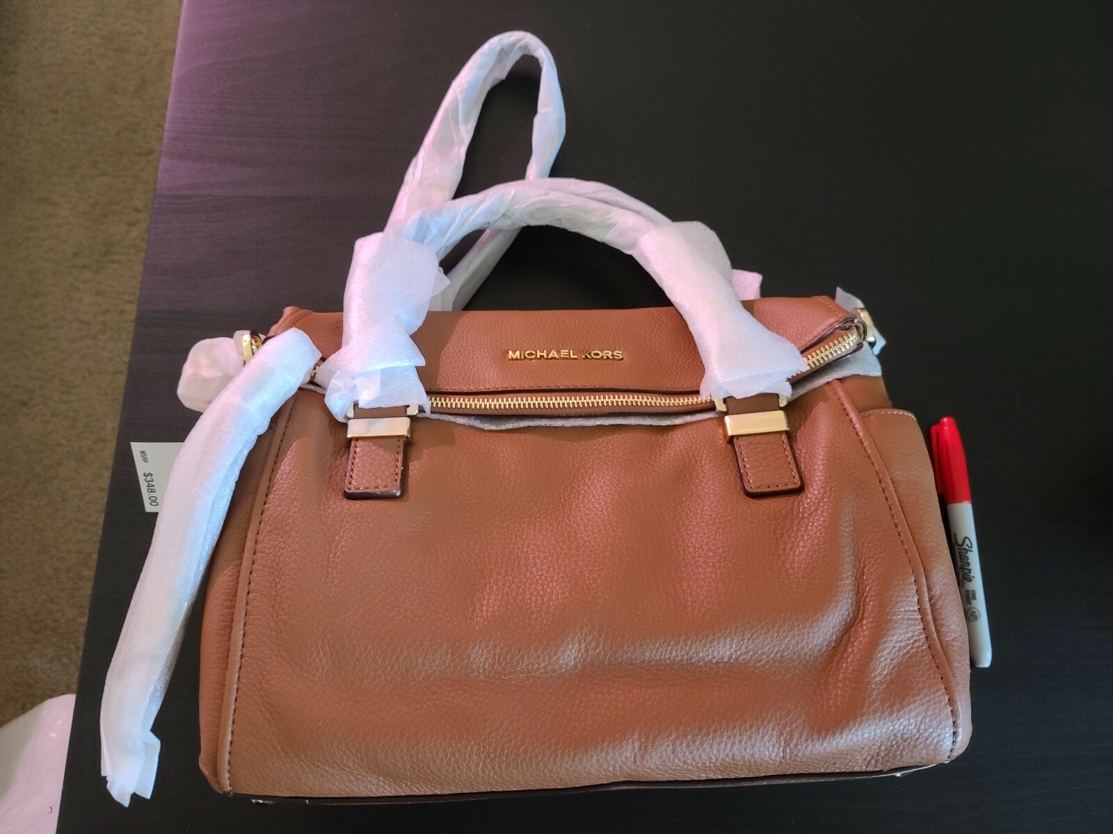 NWT Michael Kors MD Satchel Luggage Genuine Leather in Weston
