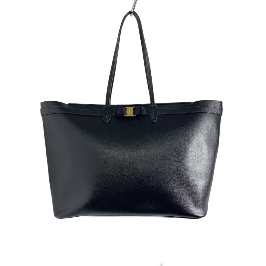 SALVATORE FERRAGAMO Bag: Tote Black W35H28D15cm w/o accessories;