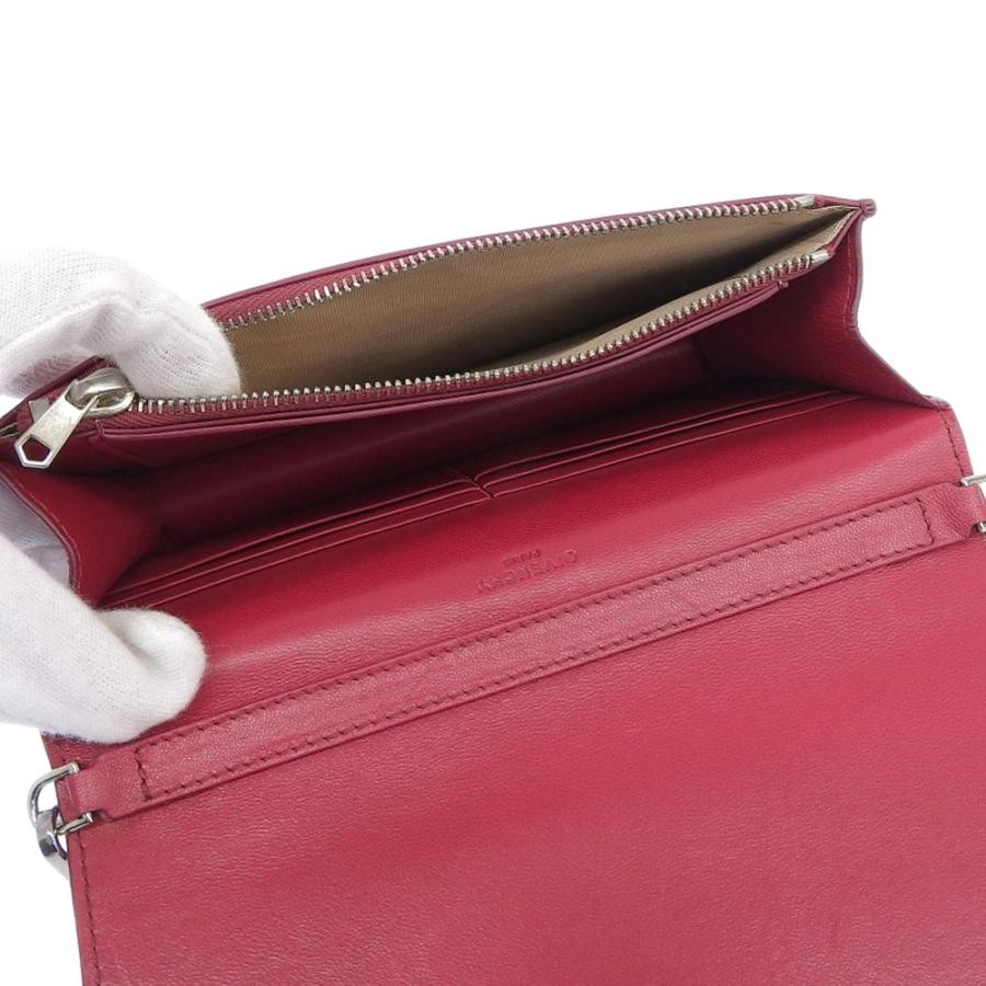 GIVENCHY Bag: Chain Wallet Wine Red W18.5H11.5D4cm w/box;