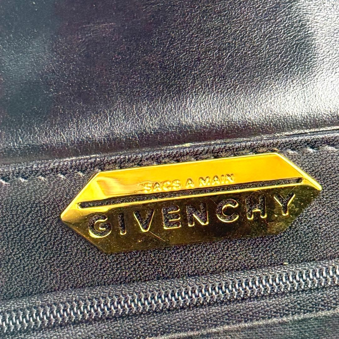 GIVENCHY Hand Bag Tote Purse 4G Leather Black Authentic