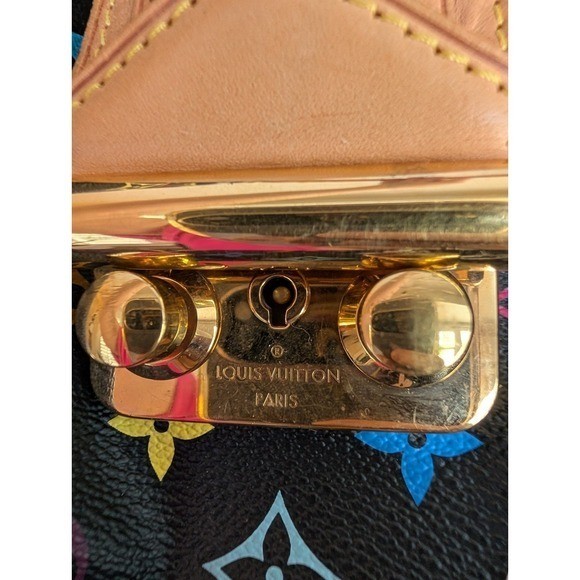 Louis Vuitton Murakami Multicolor Chrissie MM Black Noir Shoulder Y2K Dustbag