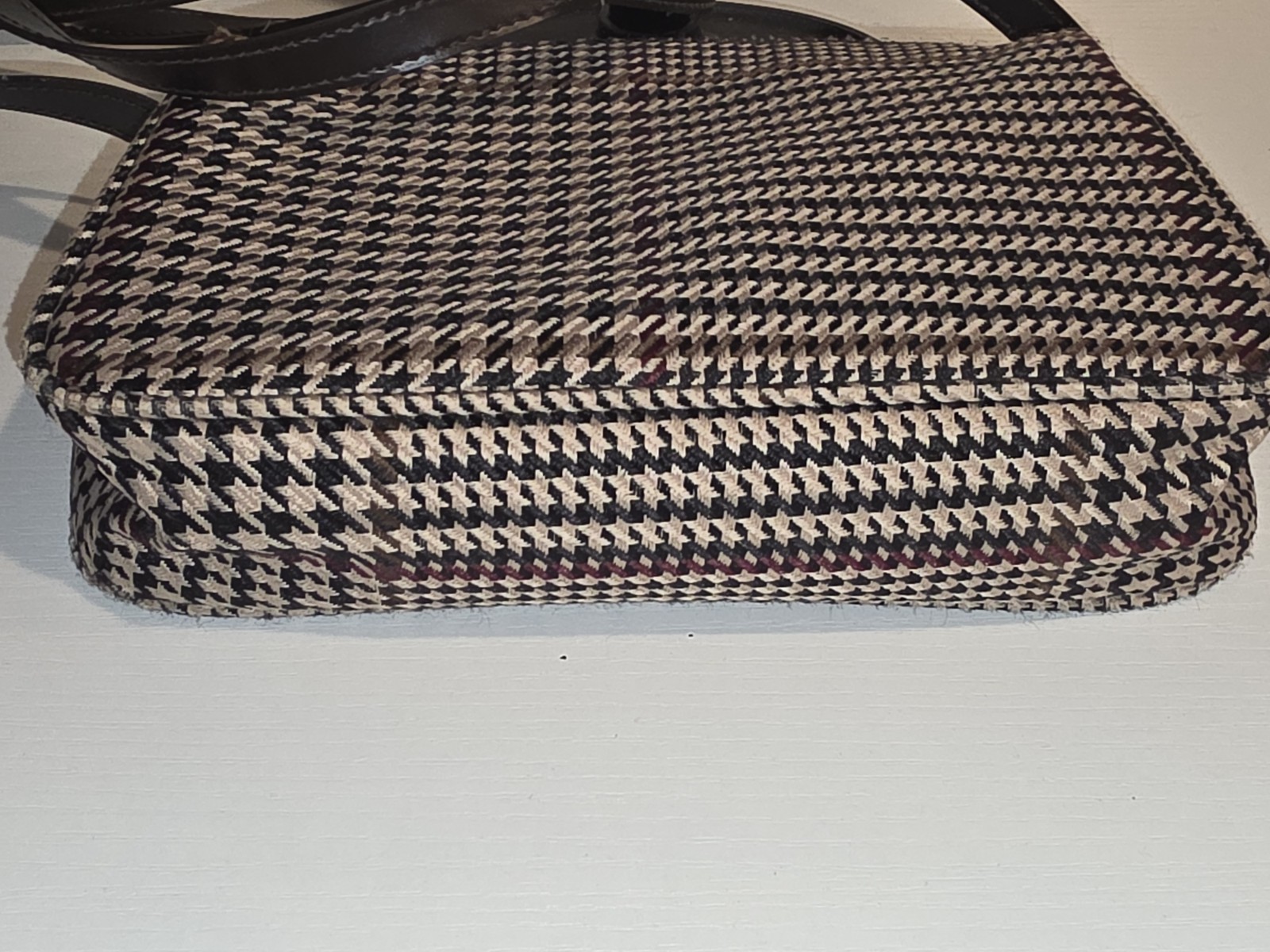 LAUREN RALPH LAUREN Houndstooth Crossbody Bag Beige X Brown auth Women