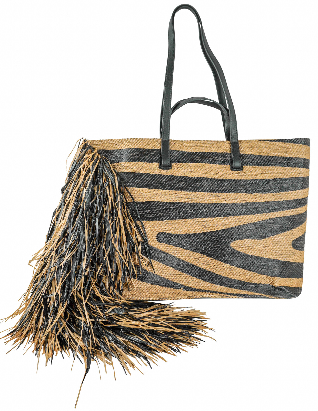 Ulla Johnson Lali Large Raffia Tote in Tapir