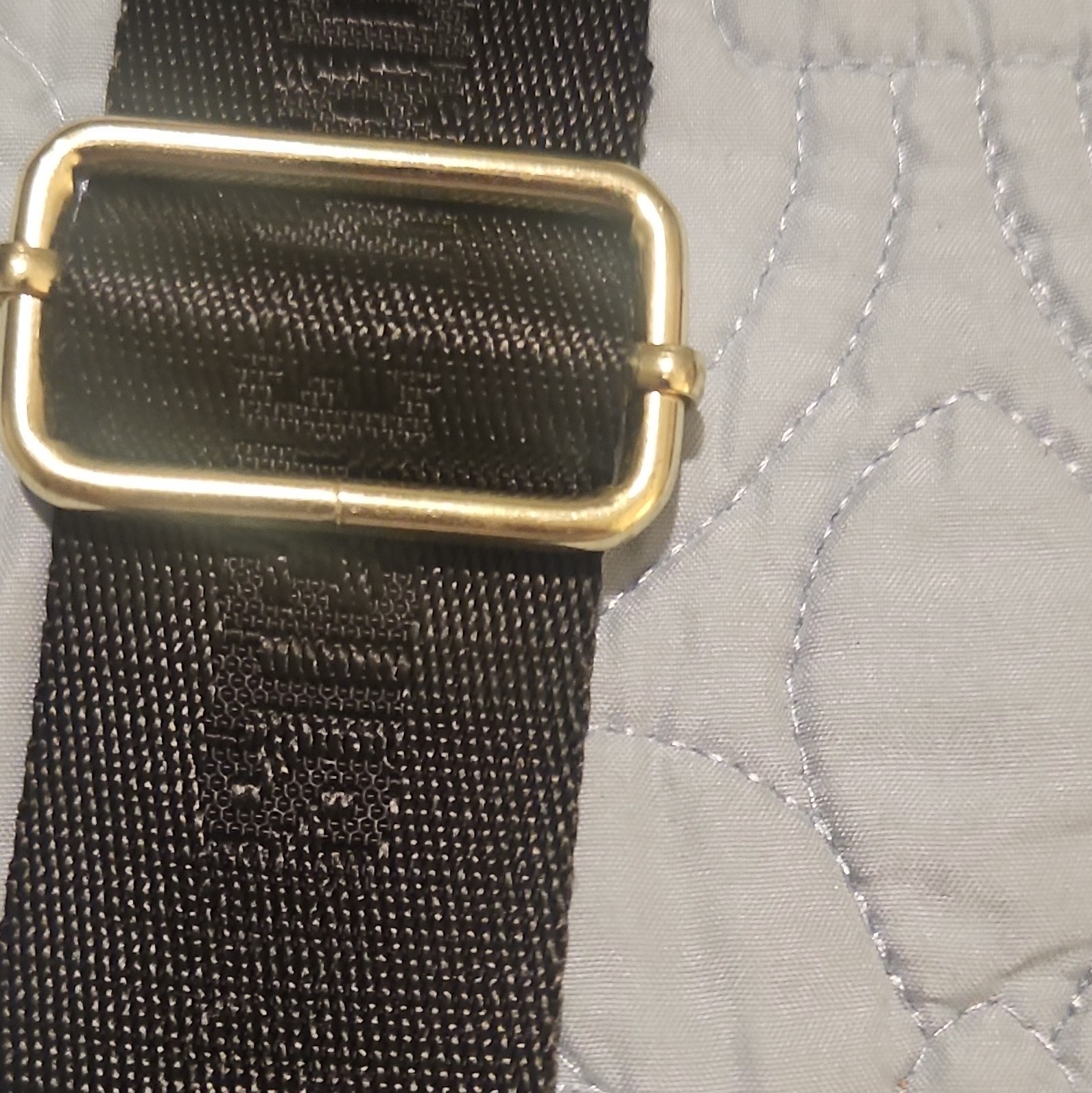 Steve Madden Black Quilted Crossbody Bag, Zip Closure, Coin Purse, Medium