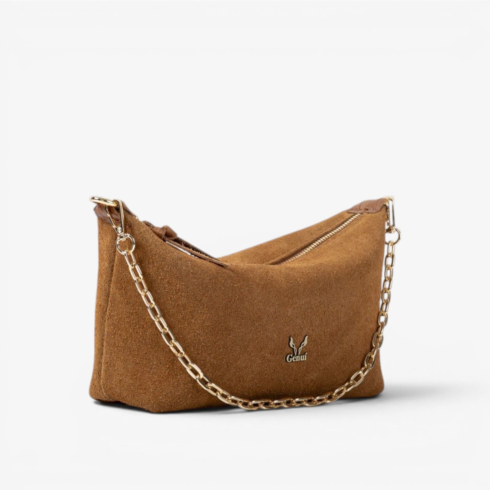 Women’s Leather Shoulder Bag Crossbody Gold Chain Small Made in Greece