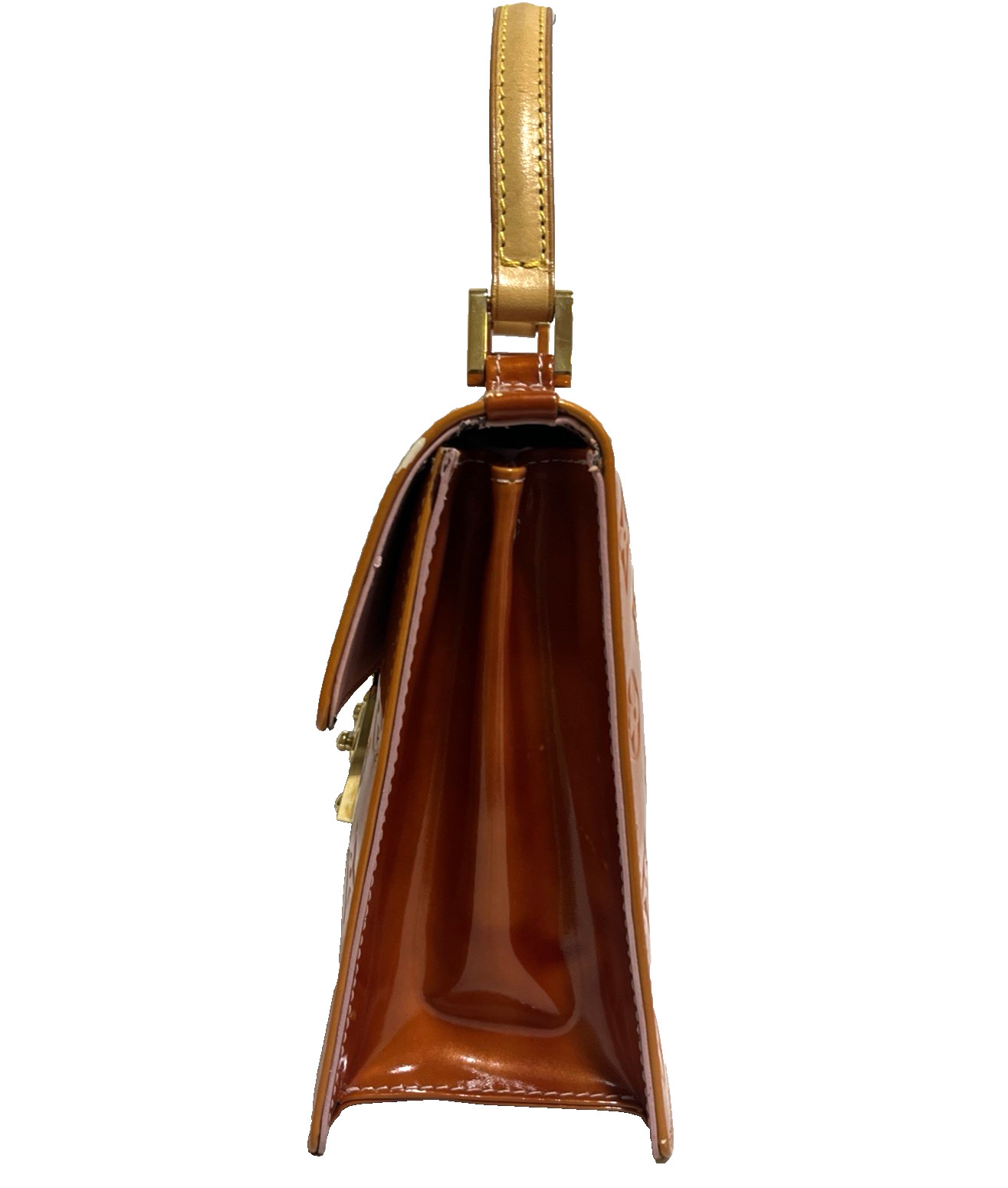 LOUIS VUITTON M91029 Vernis Spring Street Top Handle Bag Orange