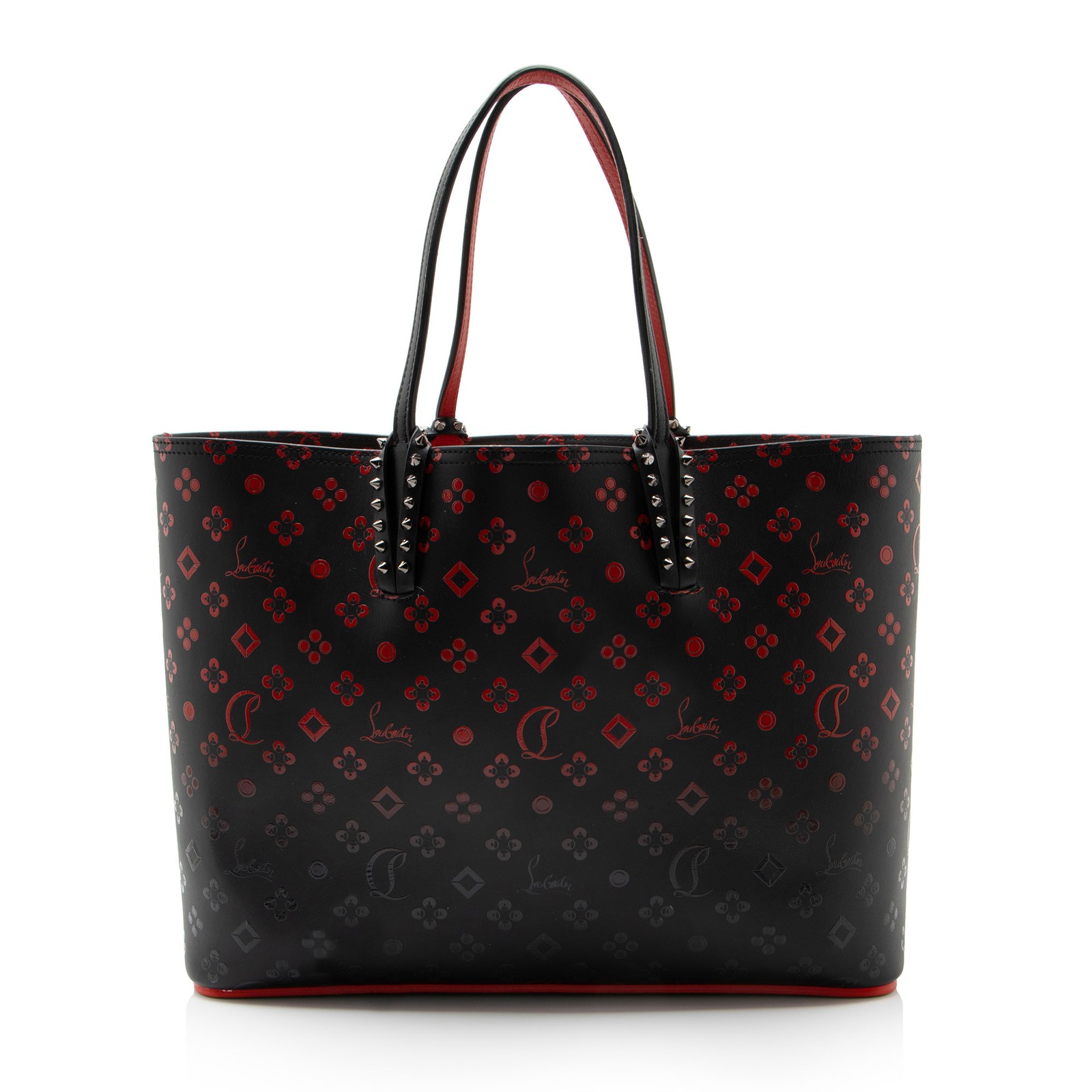 Christian Louboutin Leather Degrade Loubinthesky Spiked Cabata Tote