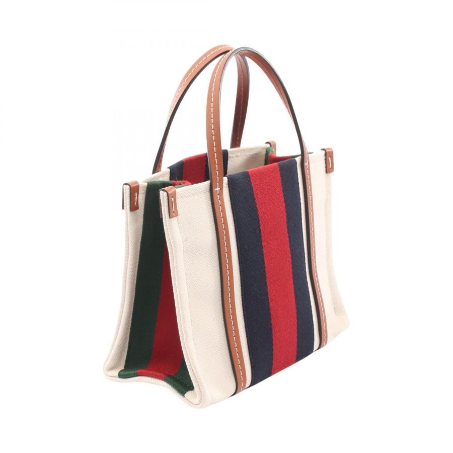 GUCCI Bag: Interlocking G Mini 2WAY Tote White Brown W24H18.5D11cm w/strap;