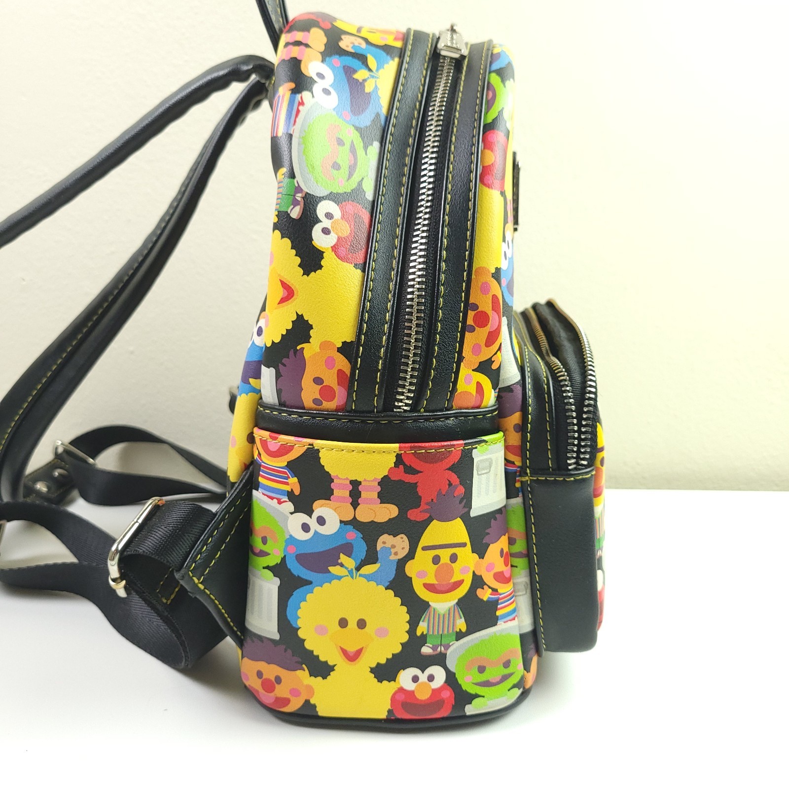 Sesame Street Loungefly Backpack AOP Elmo Big Bird Bert Ernie