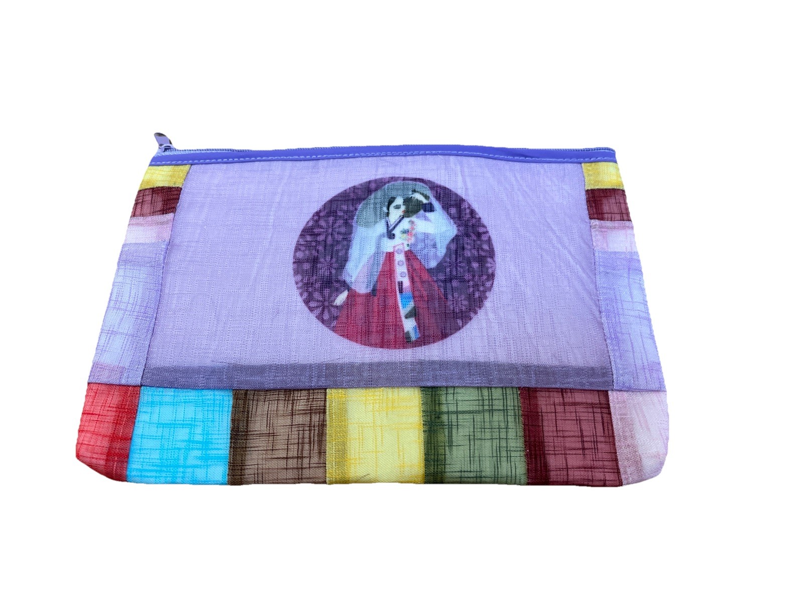 korean traditional pouch / make up case / wallet/ gift/ Lovely Lady In Hanbok!