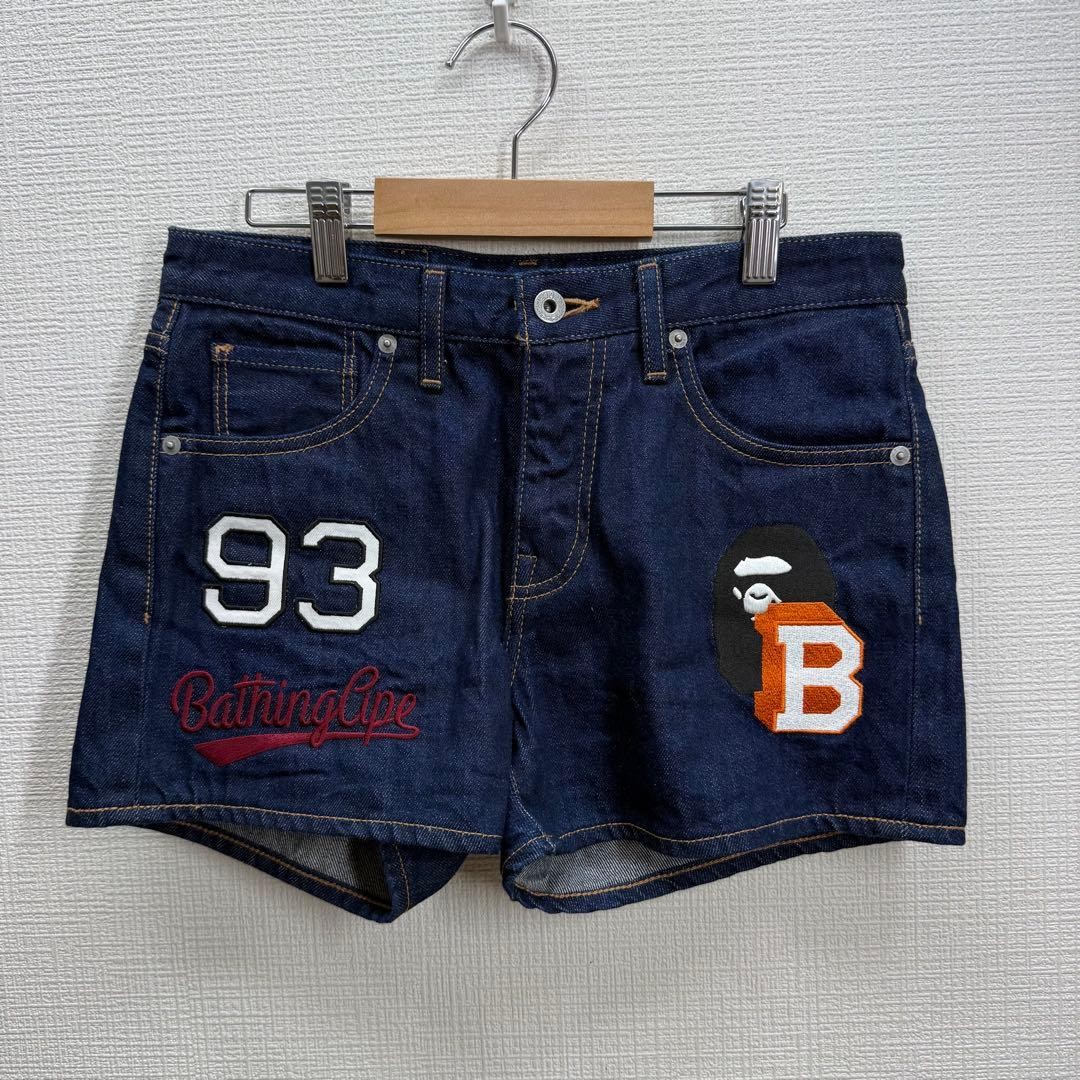 A Bathing Ape Denim Shorts XS Japan Made Indigo Blue Streetwear Bape