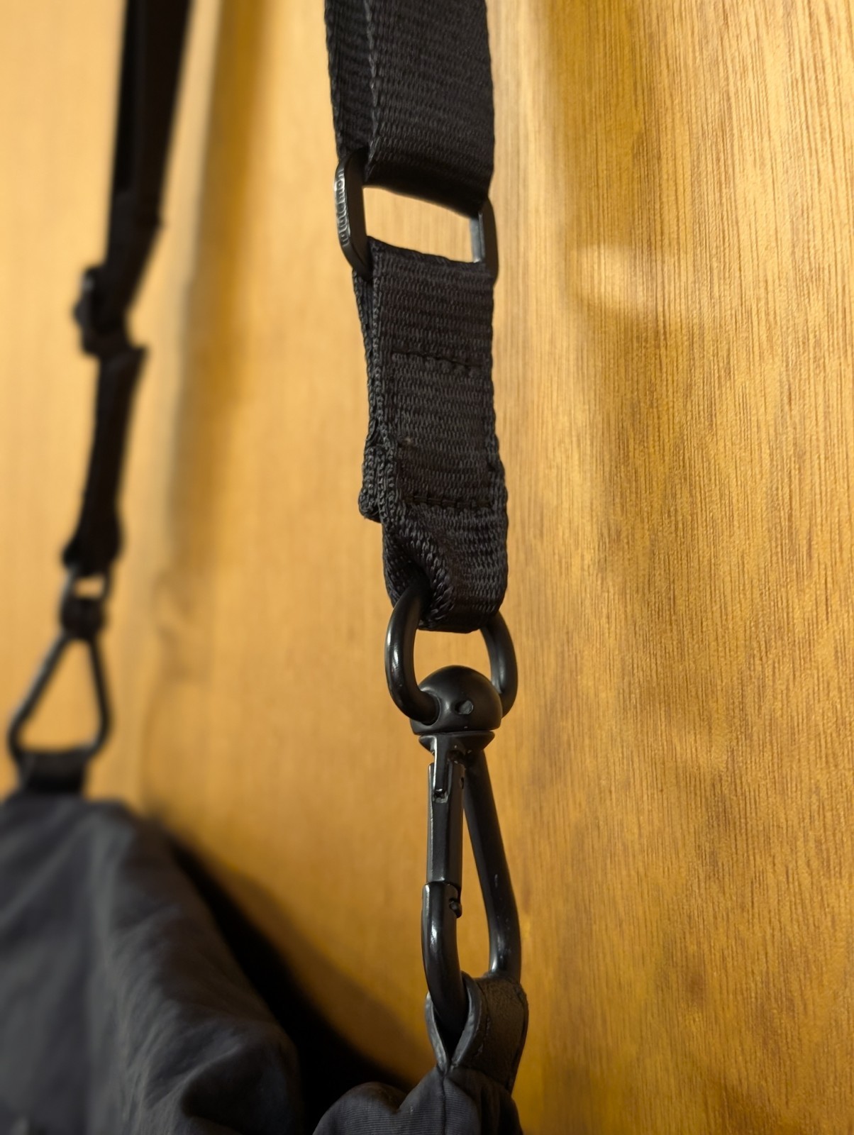 Lululemon Black Crossbody Nylon Purse Festival Bag Adjustable Strap Foldover