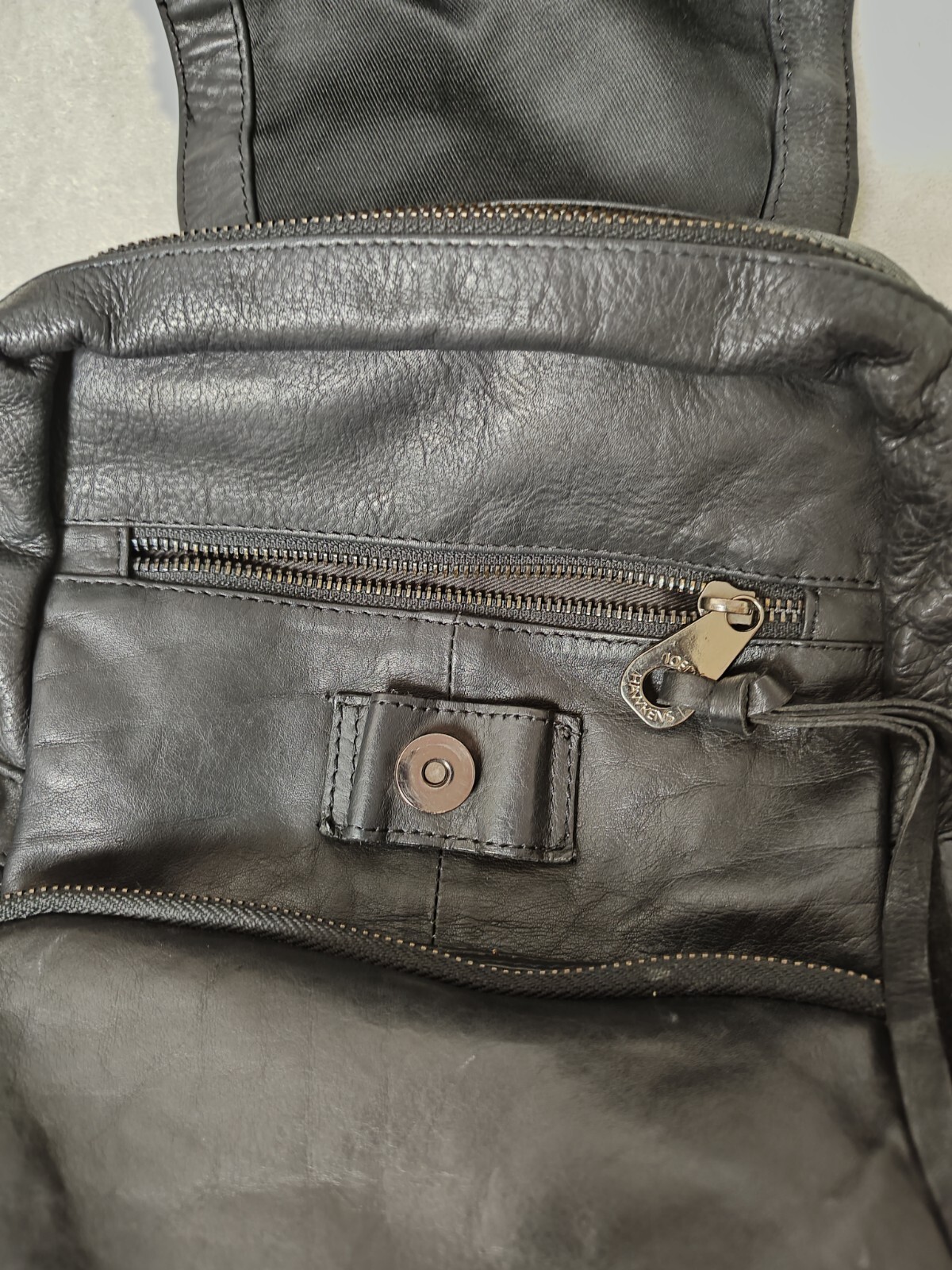 Joelle Hawkens leather back pack