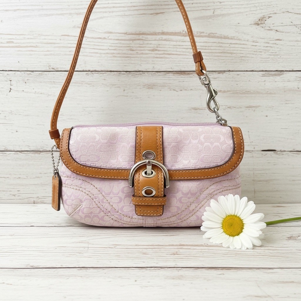 Coach Soho Pink Signature Jacquard Mini Bag Y2K