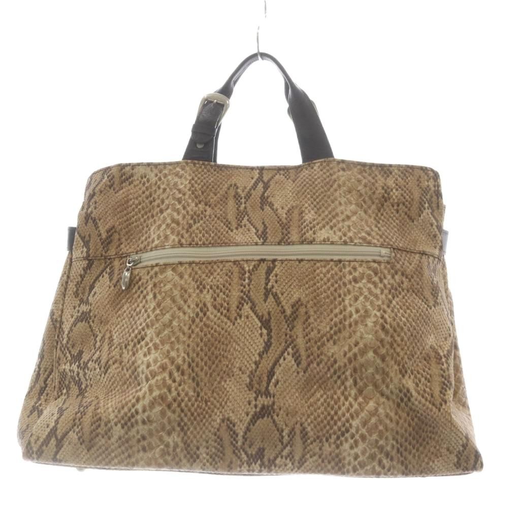 No-brand Leather Tote Bag Brown 15×6.3in Ladies Handbag B Condition
