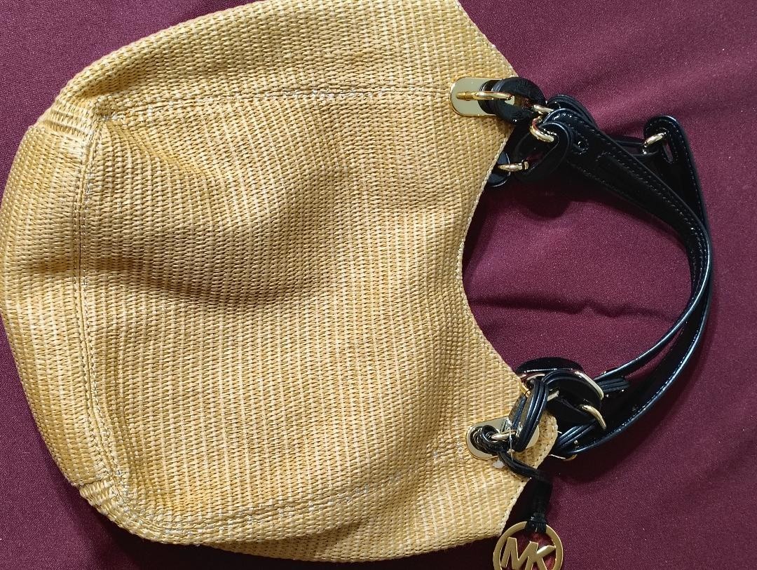 Michael Kors Shoulder bag natural / black Straw “Lilly”